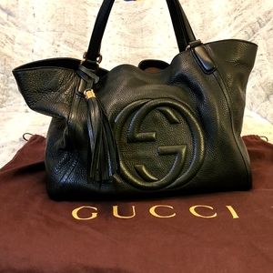 Gucci Soho Pebble Grain Medium Tote